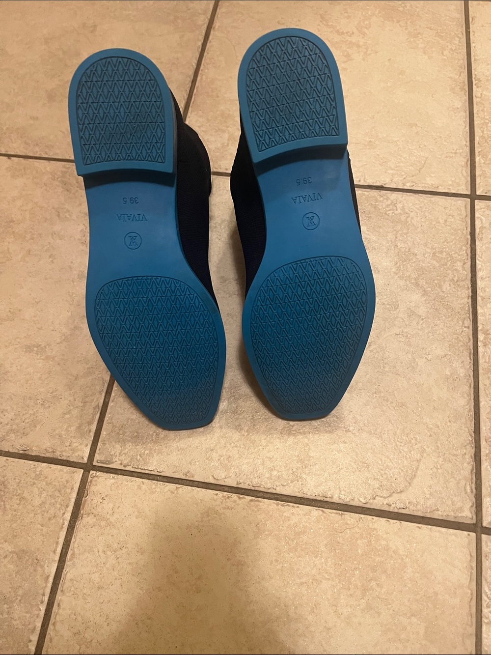 Vivaia Women's Blue Ankle Booties with Contrasting Soles